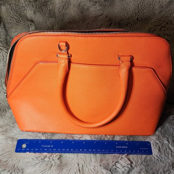Zara zippered bright Orange purse - Picture 5 of 9